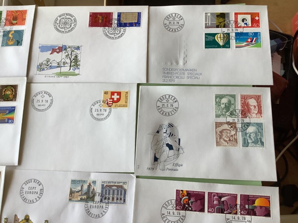 Switzerland postal covers 16 items Ref A2164