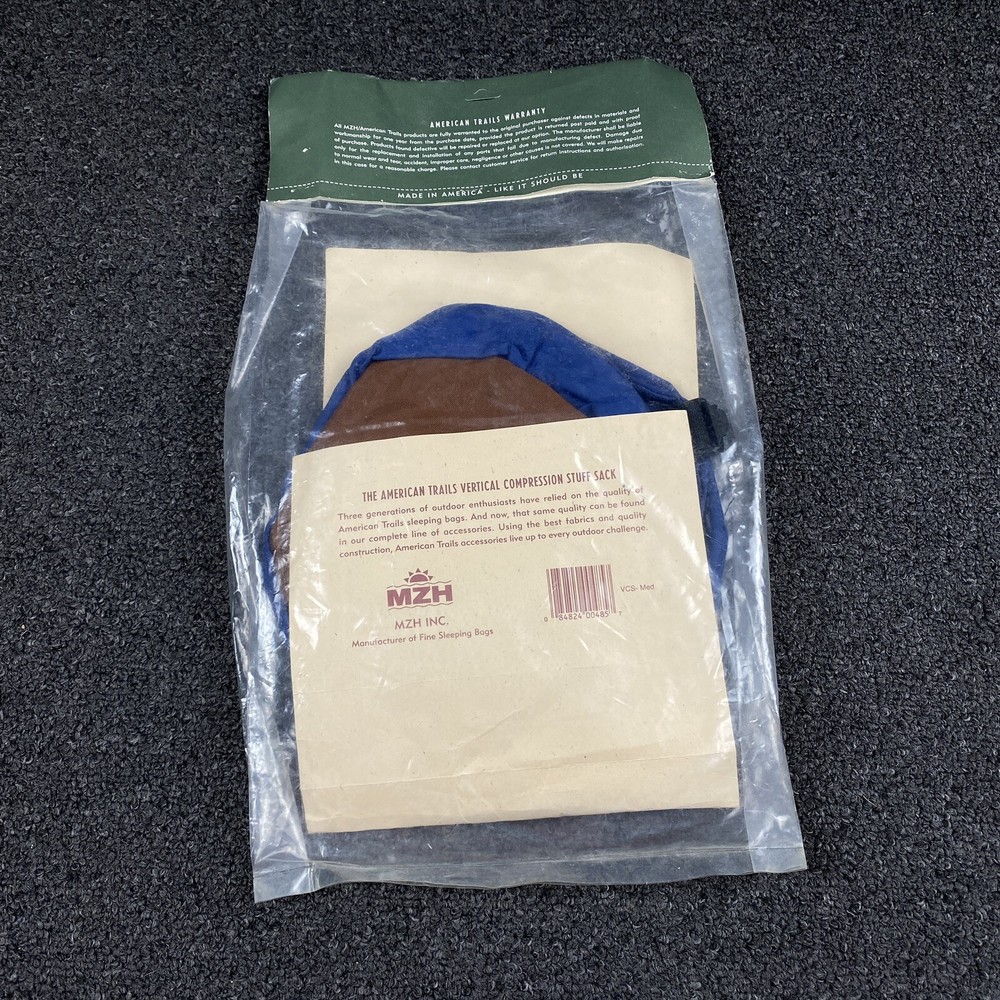 Vintage American Trails Vertical Compression Stuff Sack Medium 8” x 18.5”