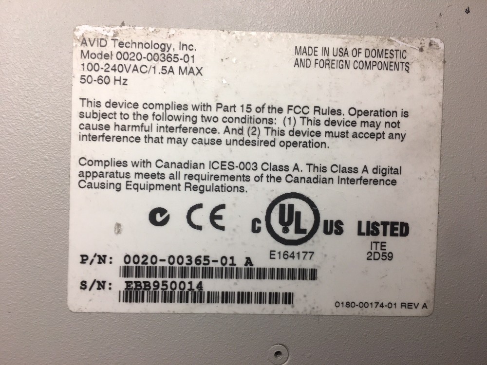 Avid 0020-00365-01 Breakout Box