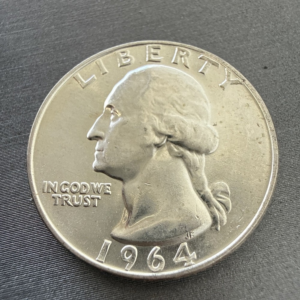 1964 P 4 Silver Washington Quarters