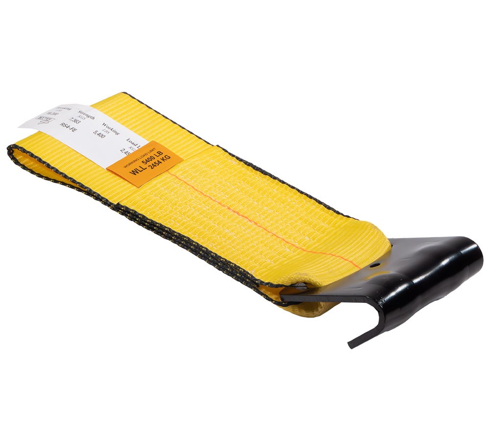 2PK 4"x11" Replacement Fixed End Tie Down Strap w/Flat Hook & Bolt Loop 5400 lbs