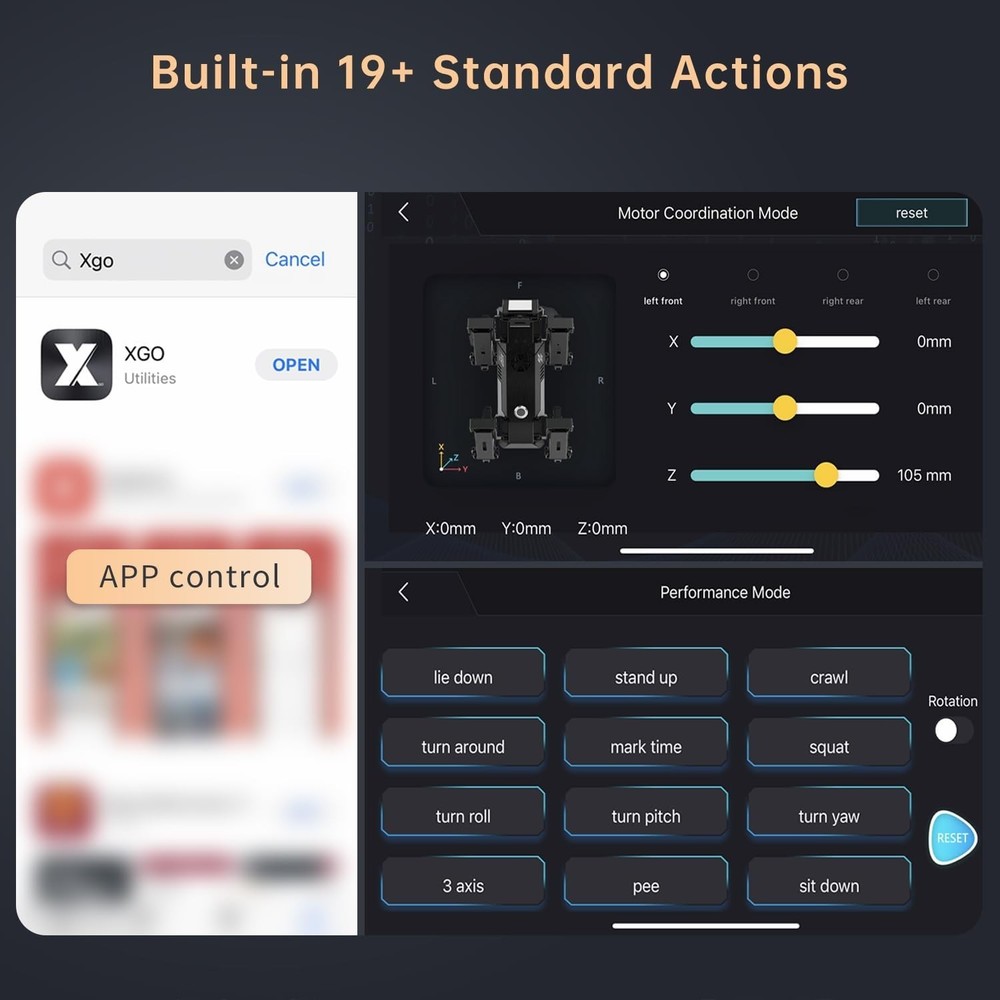 Elecfreaks microbit Robotic Dog Xgo V2, Programmable Full Metal Bionic Robot Kit