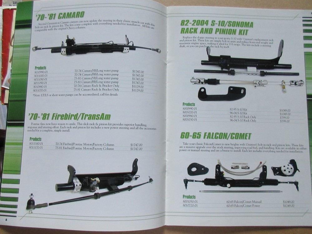 UNISTEER PERFORMANCE PRODUCTS 2009 catalog AUTOMOTIVE STEERING COMPONENTS