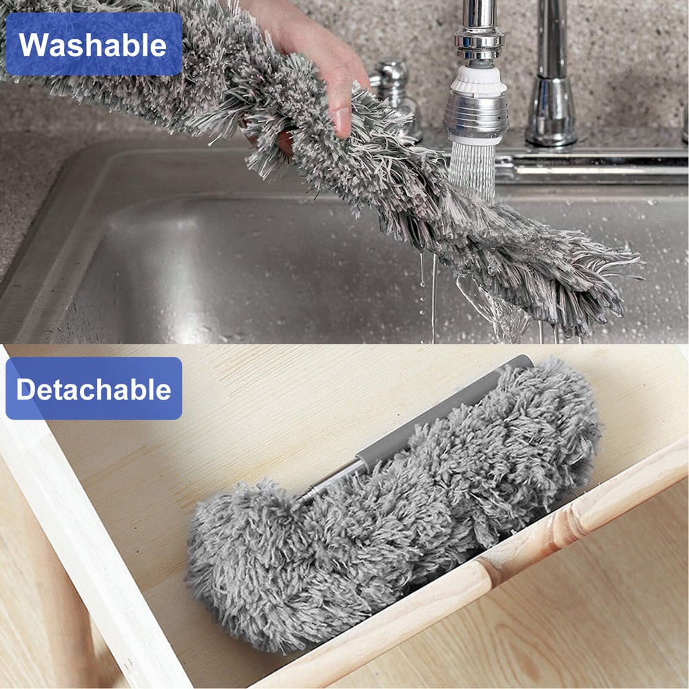 Microfiber Duster Soft Feather Dusting Brush Household Extendable Cleaning Tool