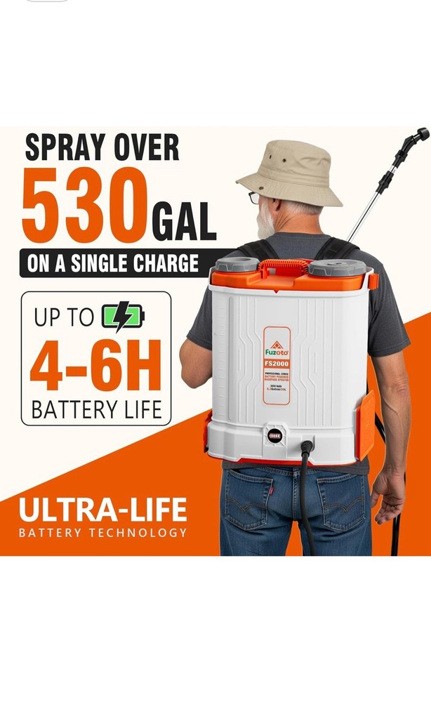 5.3 Gallon Battery Powered Backpack Sprayer