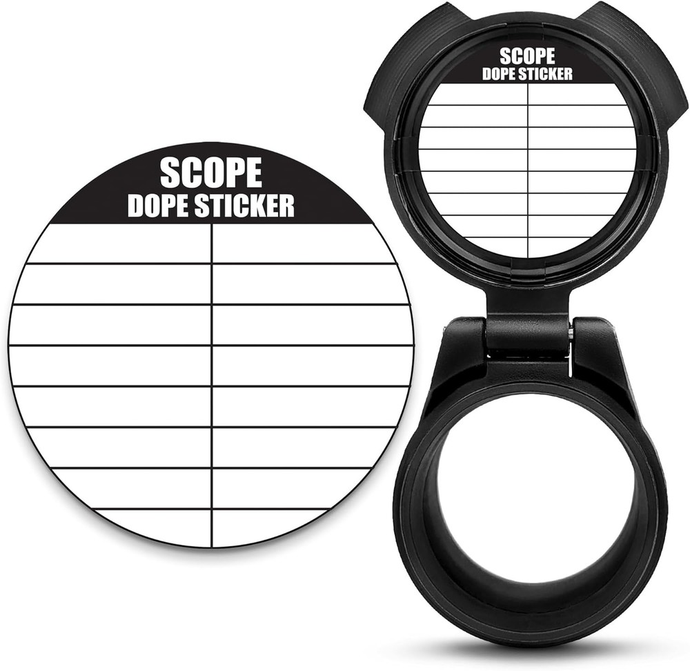 25 Pack Writable Scope DOPE Sticker for Long-Range Shooting- 1.5 Inch, White