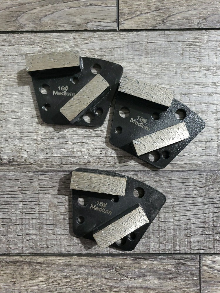 3 Pcs Trapezoid Genenal Sintering Diamond Grinding Disc Block for..(16#-Medium)
