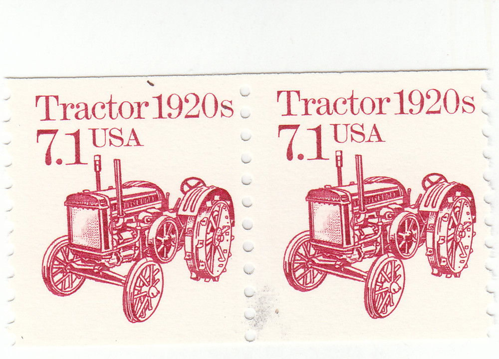 Scott # 2127 - 7.1 cent Red -   10 Vert. Coil pair - MNH
