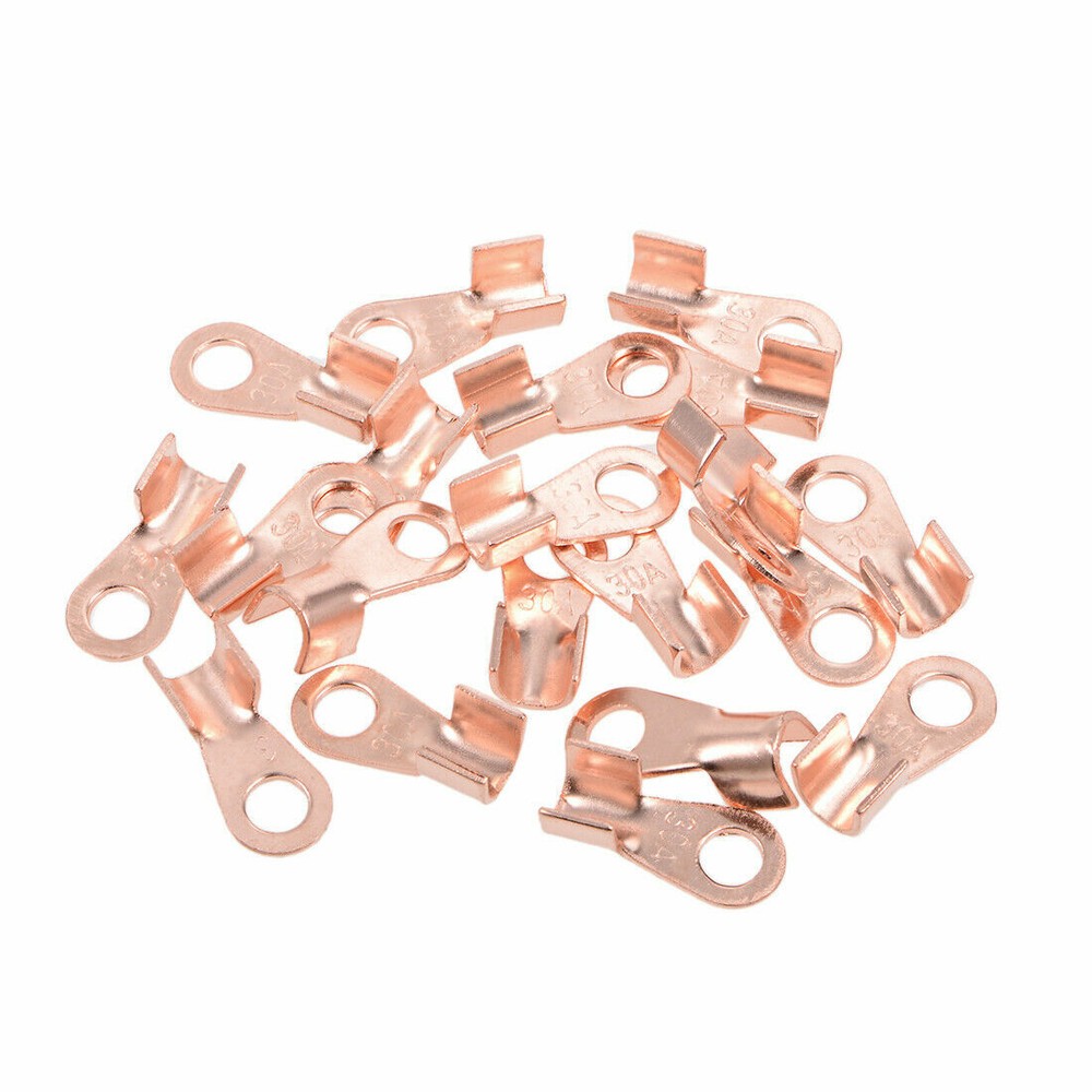 20PcsOpen Pure Copper Ring Lug Terminals OT-30A Wire Crimp Terminal Connector✦KD