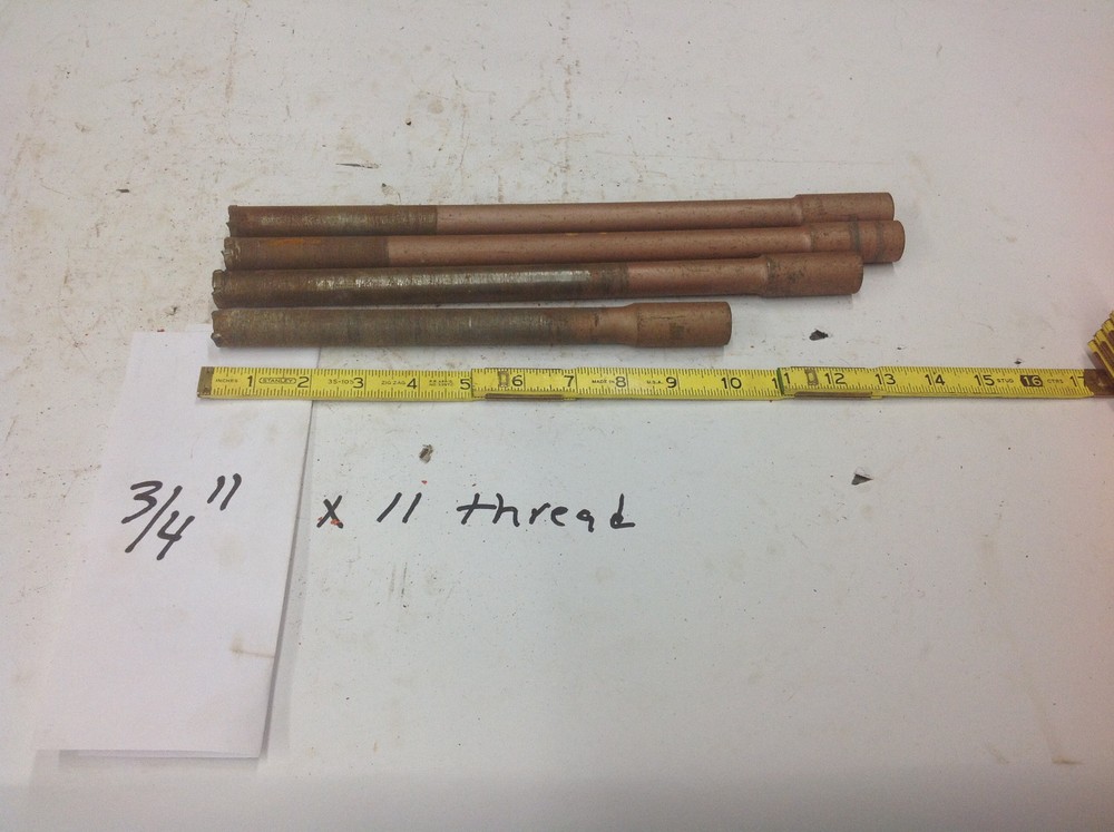 (4) Drillco 3/4"  x 11 Thread Concrete Masonry Core Drill Bit. USED