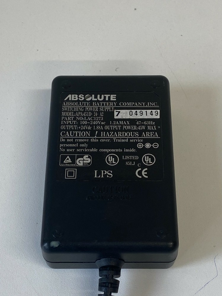 BB5: Genuine Absolute APA451D-24-A2 LAC1273 AC Adapter