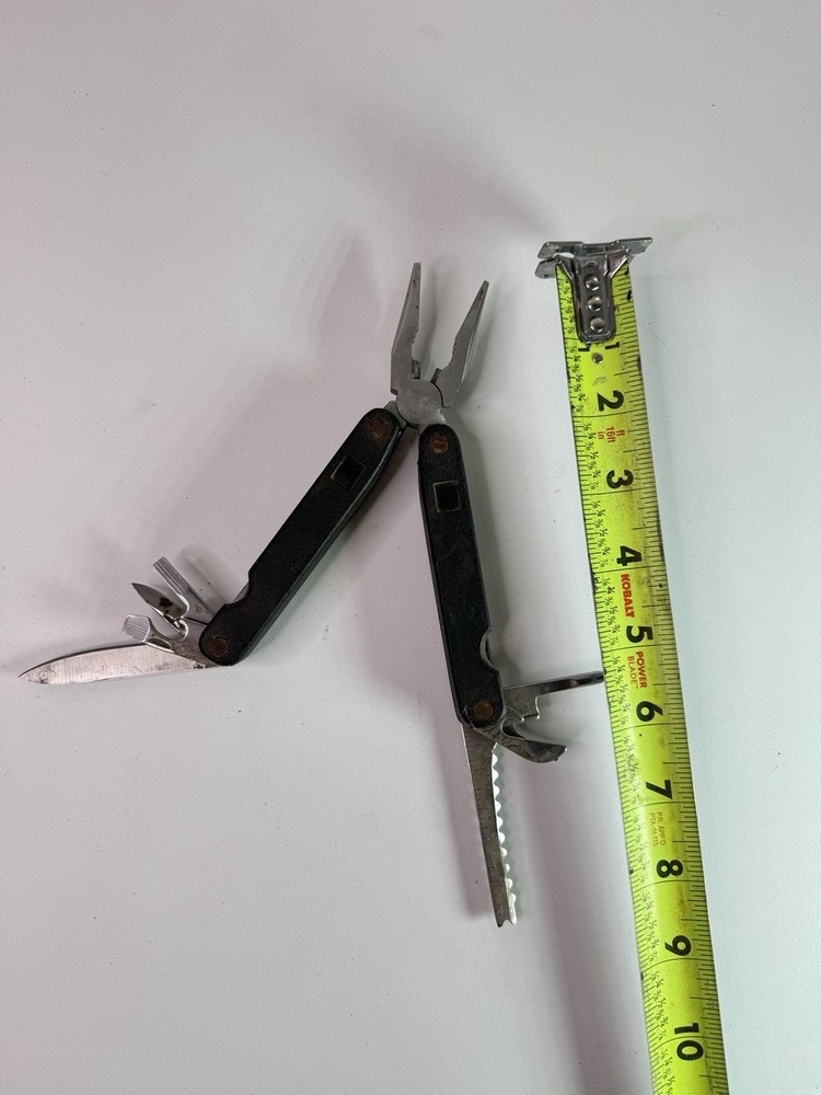 Vintage Mini Multi Tool Pliers Knife Saw 6” Open