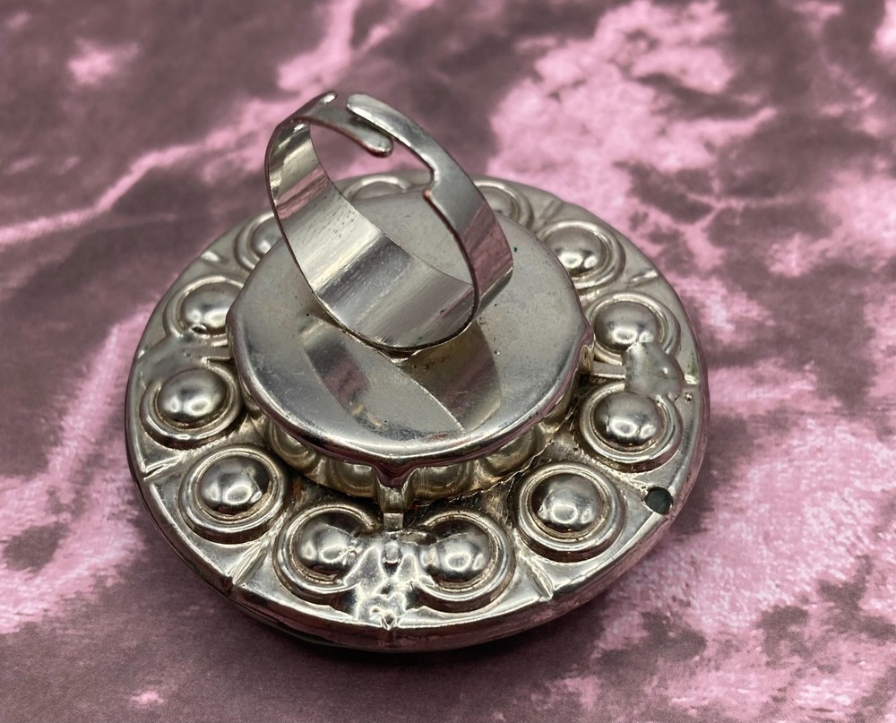 HUGE JADE Adjustable Ring 2" Diameter