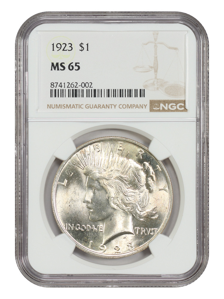 1923 $1 NGC MS65 - Peace Dollar