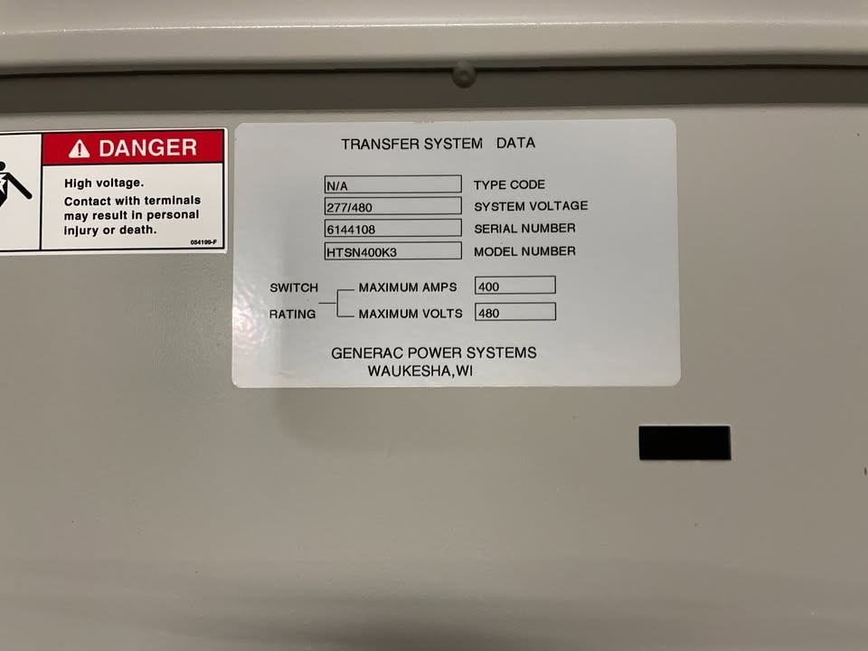 Generac HTS Industrial Transfer Switch HTSSN400K3