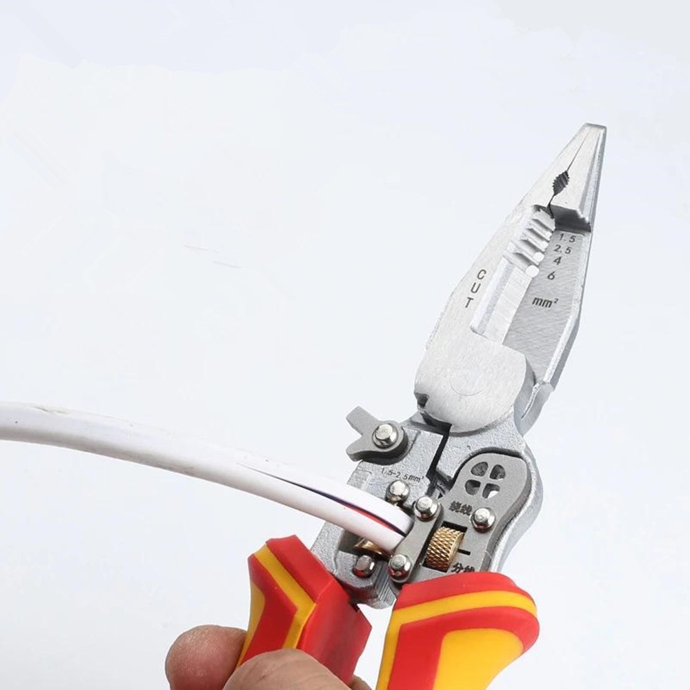 Multi Function Wire Stripper Tool Voltage Tester Pliers with Wire Twister Cutter