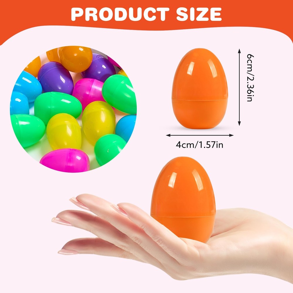 Easter Eggs 30Pcs 2.36 Plastic Fillable Bright Multi Color Biubumtu Empty Bulk