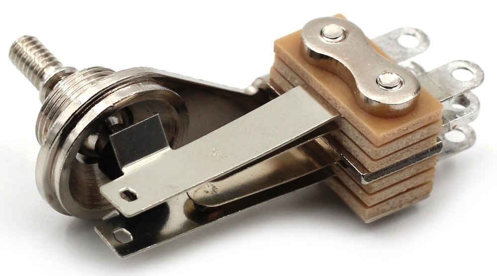 Switchcraft L-type Angled 3-way Toggle SG or Semi-Hollow Body (White Tip)