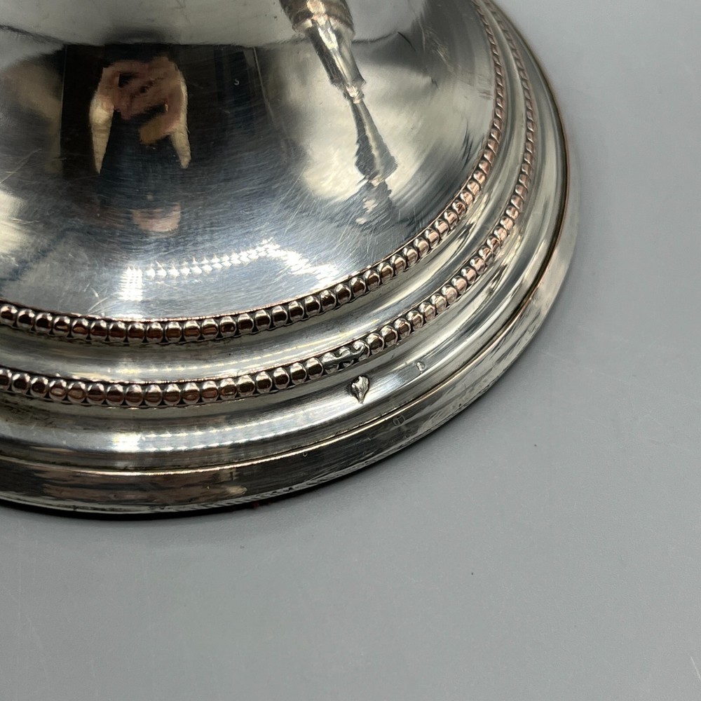 Pair Antique Silver Plated Candlesticks Candle Holders with Removable Drip Pans