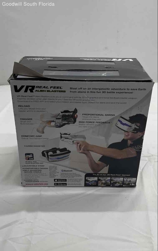 White VR Real Feel Alien Blasters 3D Reality Simulation Not Tested