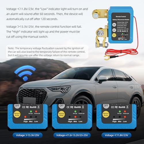 12V 240A Remote Battery Disconnect Switch Kill Switch Automatic Regular style