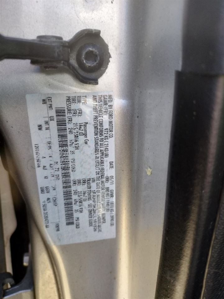 LEFT REAR DOOR WINDOW REGULATOR OEM 2013 FORD FOCUS