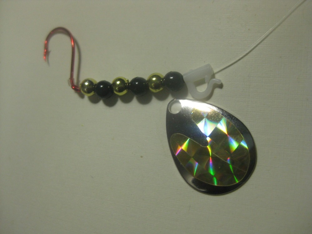 Walleye 1 Hook Spinner Rigs ( Gold Holographic)