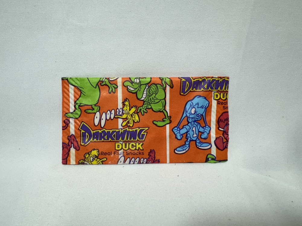 RARE 1991 Darkwing Duck Real Fruit Snacks EMPTY Wrapper HTF