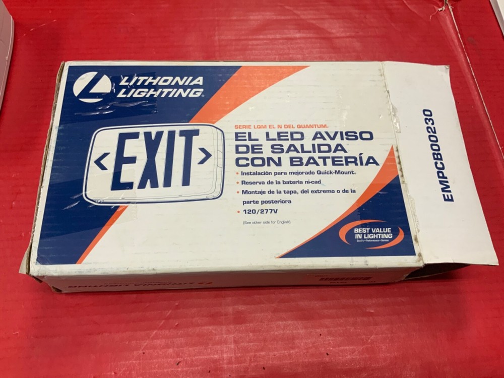 Lithonia Lighting LED Exit Sign With Battery