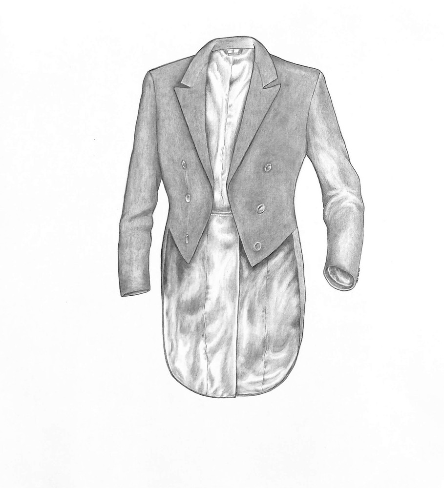 Hunting Tails Graphite Drawing