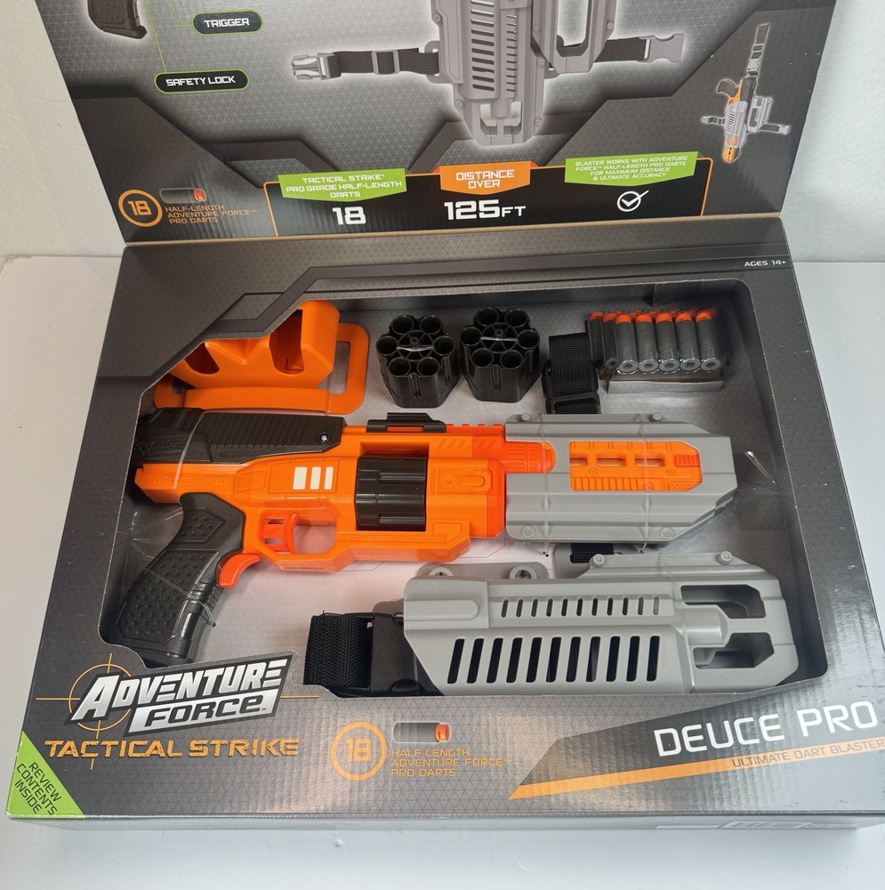 NIB Sealed Adventure Force Deuce Pro Dart Blaster Tactical Strike 125FT Range