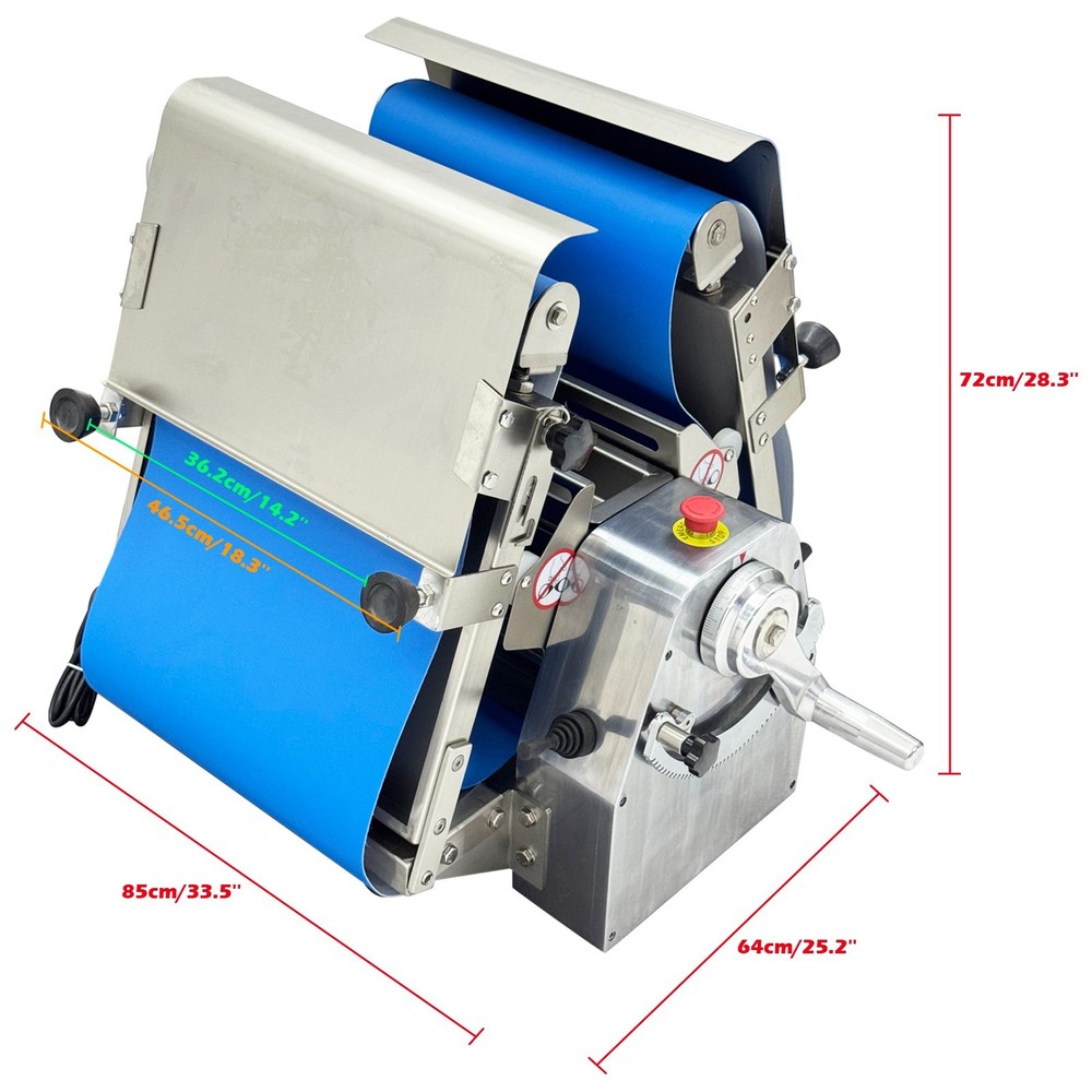 110V Commercial Dough Sheeter Foldable Dough Pressing Machine Pastry Sheeter