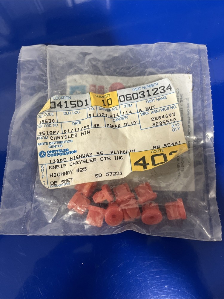 6031234 Mopar Nut Package Of 10