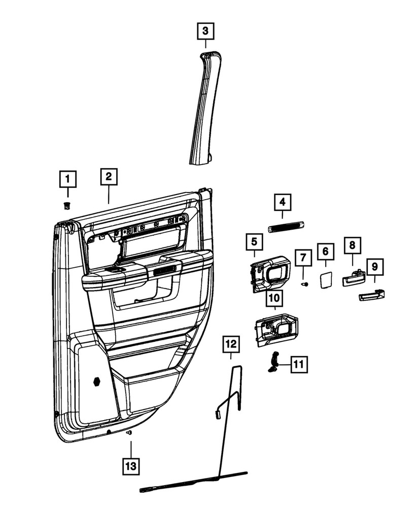Genuine Mopar Door Handle Lamp 68367463AC