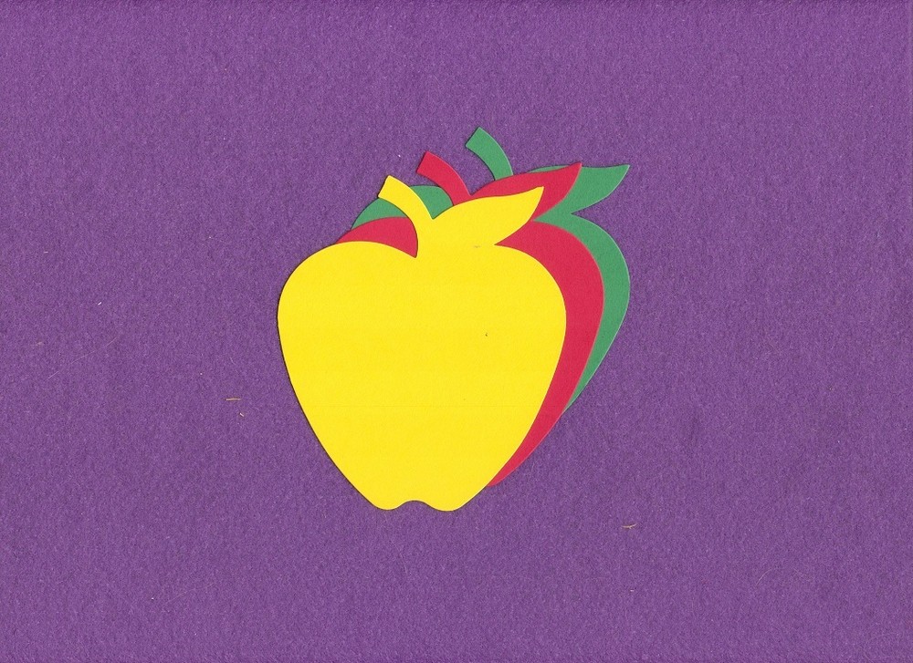 APPLE Large die cuts scrapbook cards