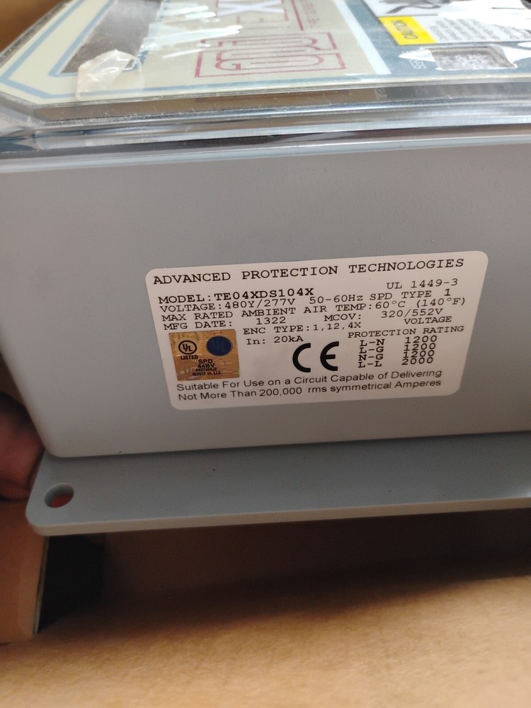 Advanced Protection Technologies TE04XDS1 4X Surge Protective Device 480Y/277V