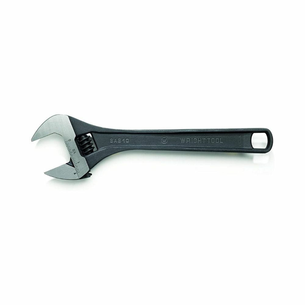 Wright Tool 9AB10 10" - Max Capacity 1-5/16" Adjustable Wrench, Black