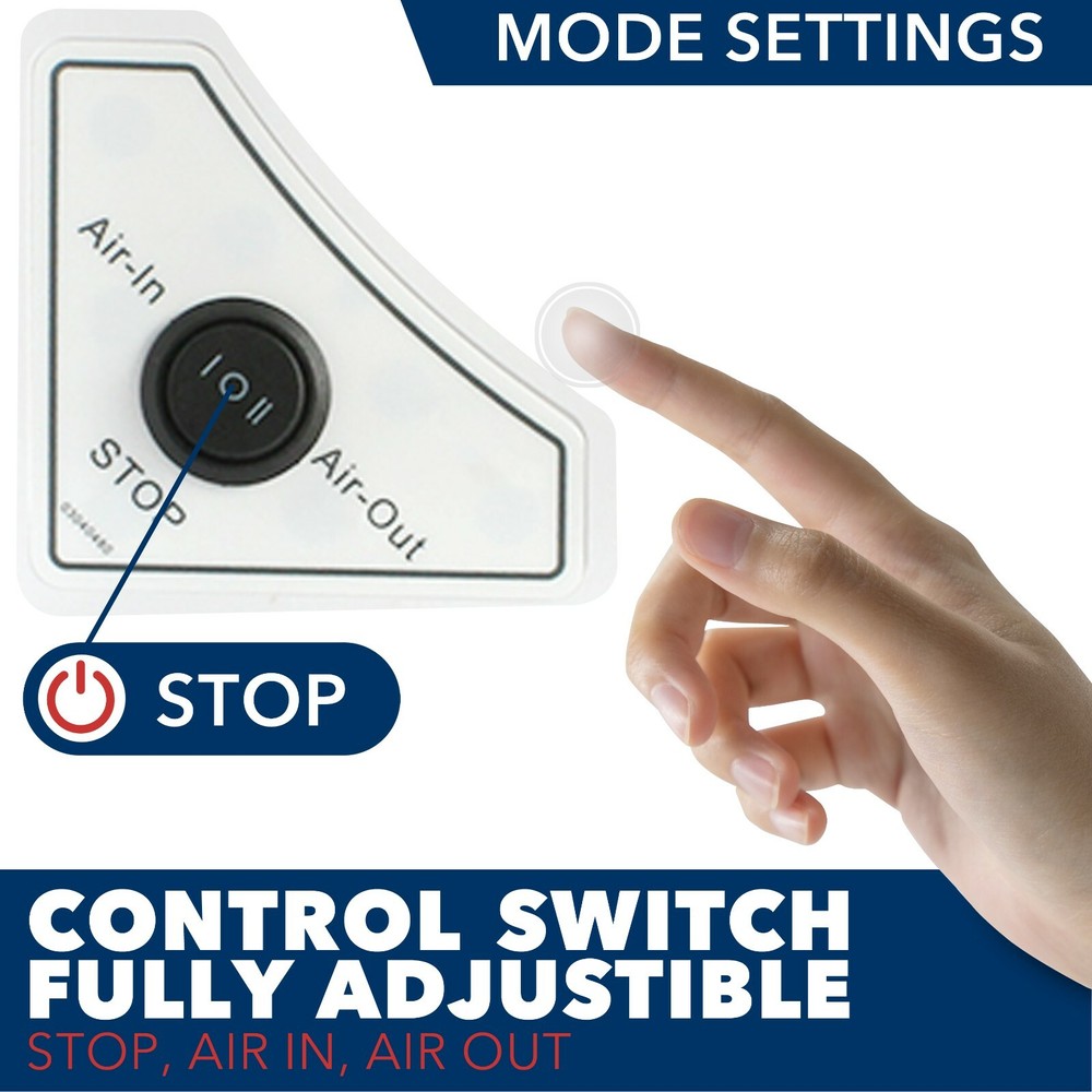 14" RV Camper Roof Vent Fan 12V with 2-WAY FAN Manual Riser Leisure Coachworks