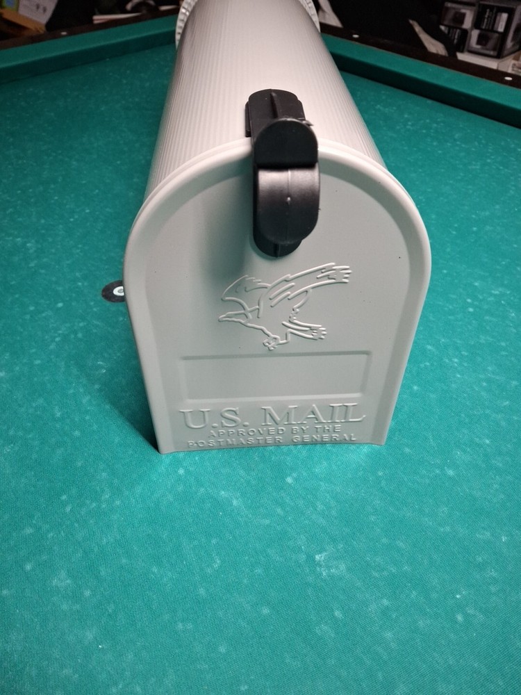 ARCHITECTURAL MAILBOXES Grayson Gray Galvanized Steel Post Mount Mailbox. *NEW*