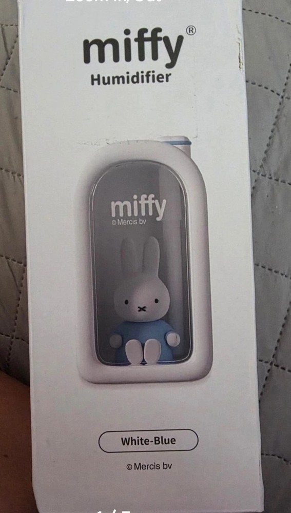 miffy Cool Mist Humidifier 380ml LED Light White Blue Table Top Compact