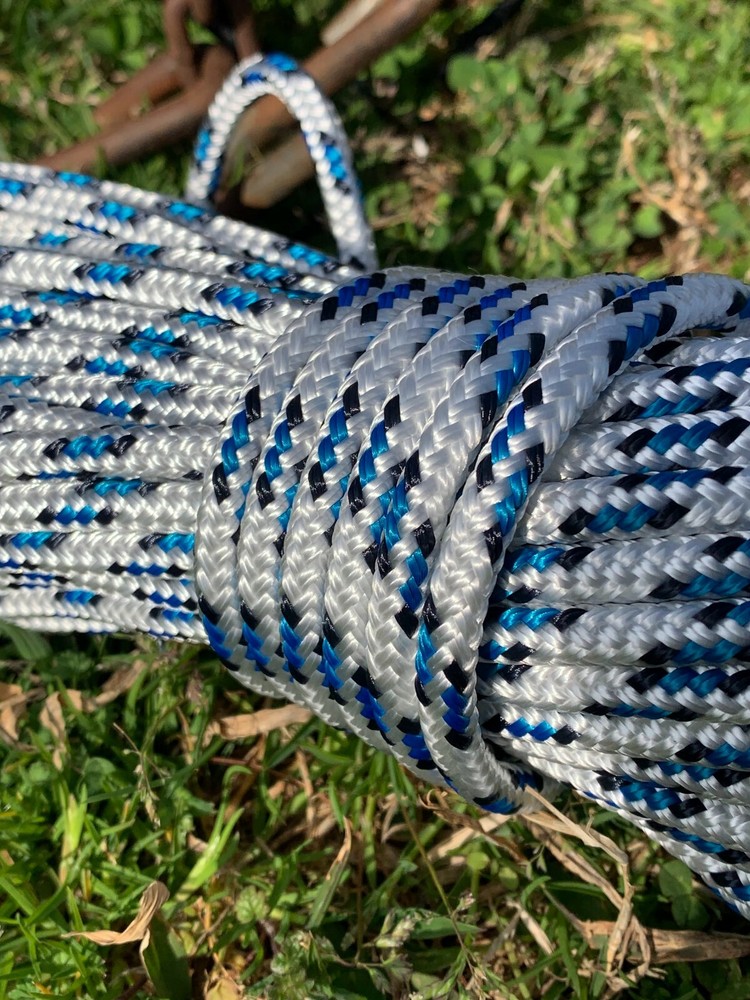 1/4 " x 150 ft. Double Braid-Yacht Braid Polyester rope. Made in USA.