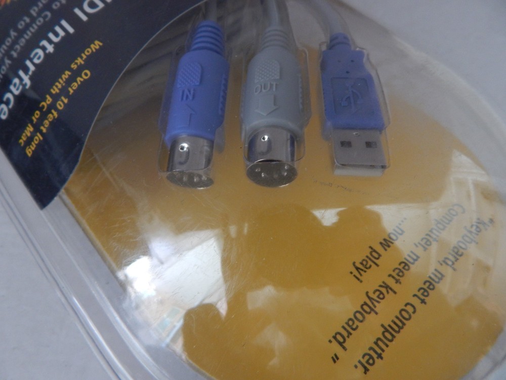 Turtle Beach USB Midi Interface Cable for Keyboard 10 FT New