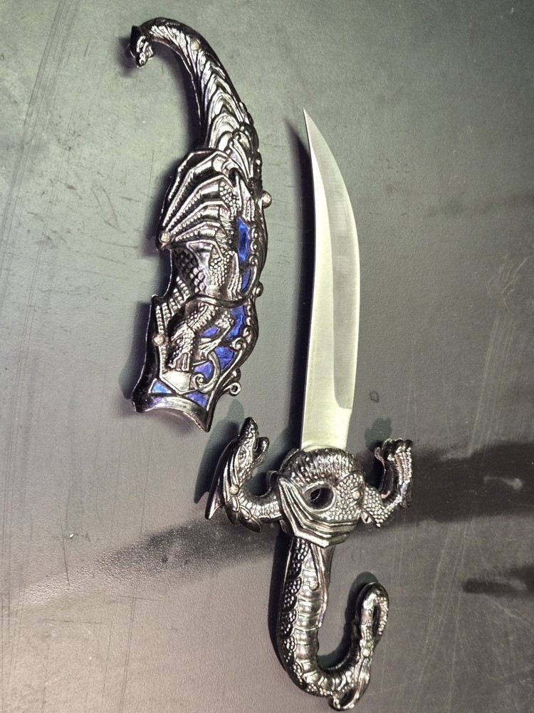 NEW! 10" Blue Dragon Dagger Knife