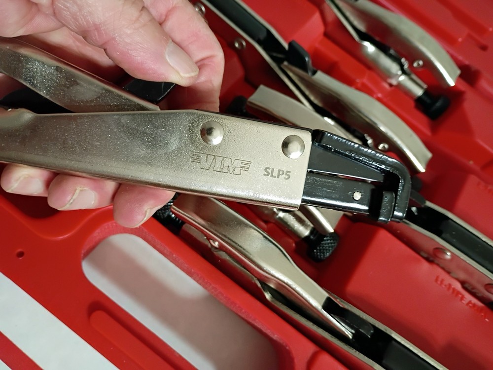 New! VIM Adjustable Side Lock Set Welding Pliers w/ Push Button Release 6 Pc