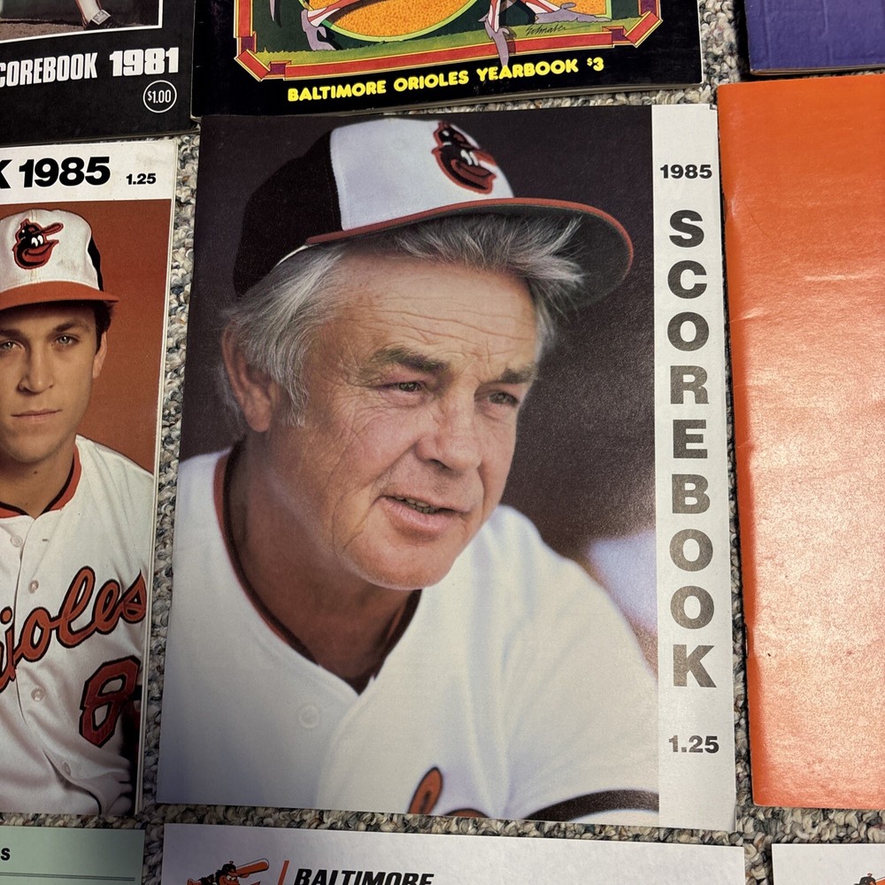 baltimore orioles 1979-1986 Program & Yearbook Lot