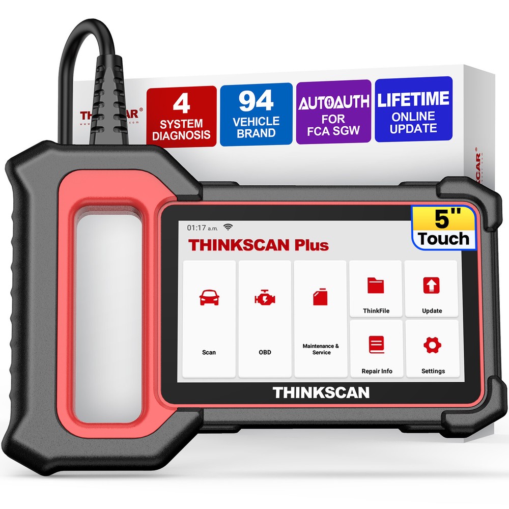 THINKSCAN PLUS S5 OBD2 Scanner ABS SRS ECM TCM Car Diagnostic Tool Code Reader