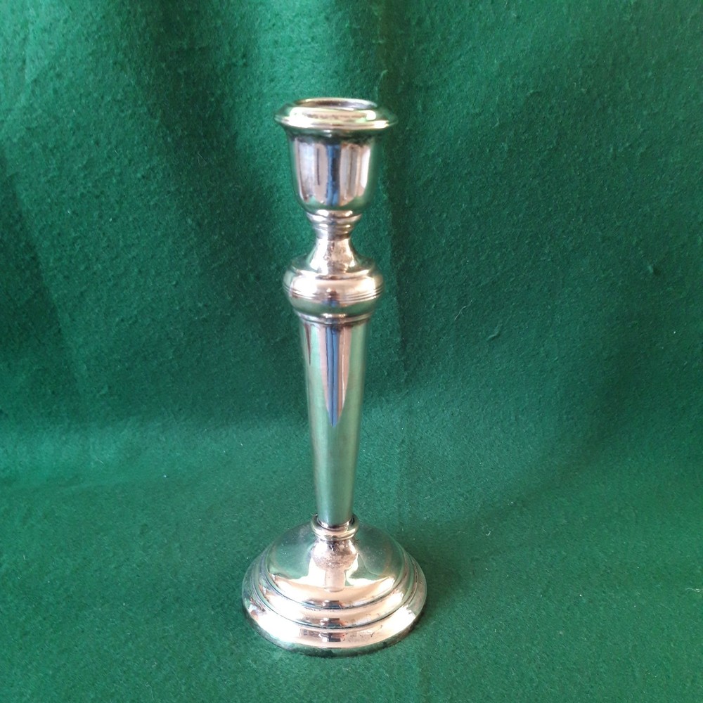 Antique Silver Plated EPNS Candlestick 8" tall