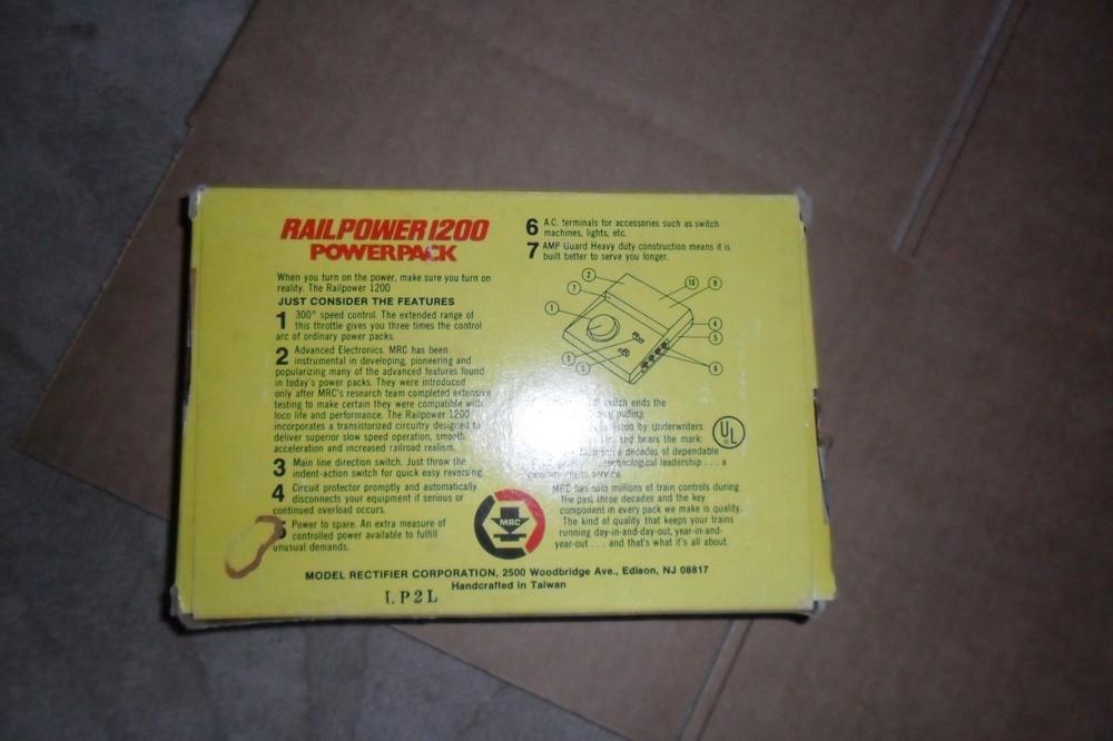MRC Railpower Rail Power 1200 Power Pack Model Train Controller