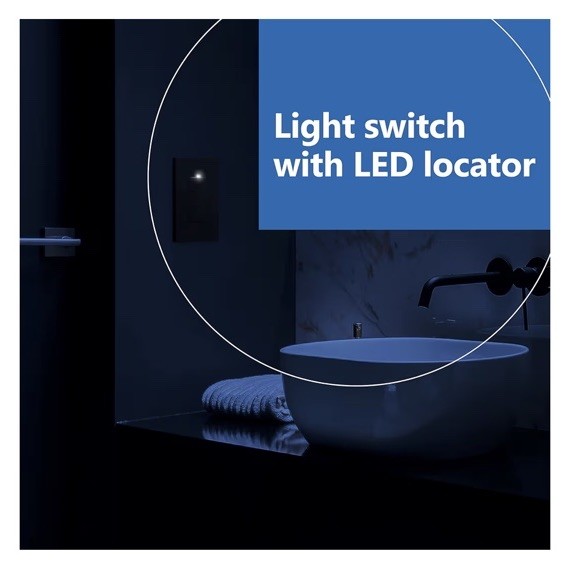 LIDER Minimalist Design Matte Finish Lighted Triple Switch-Brown