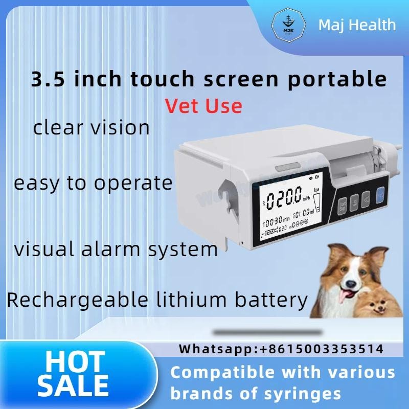 3.5 inch touch screen portable stackable Syringe Pump  veterinary use